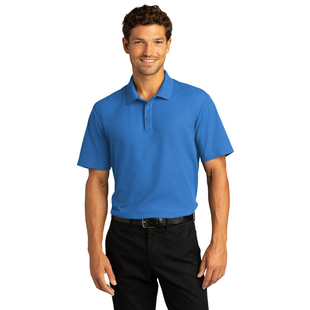 Port Authority Men's Strong Blue SuperPro React Polo