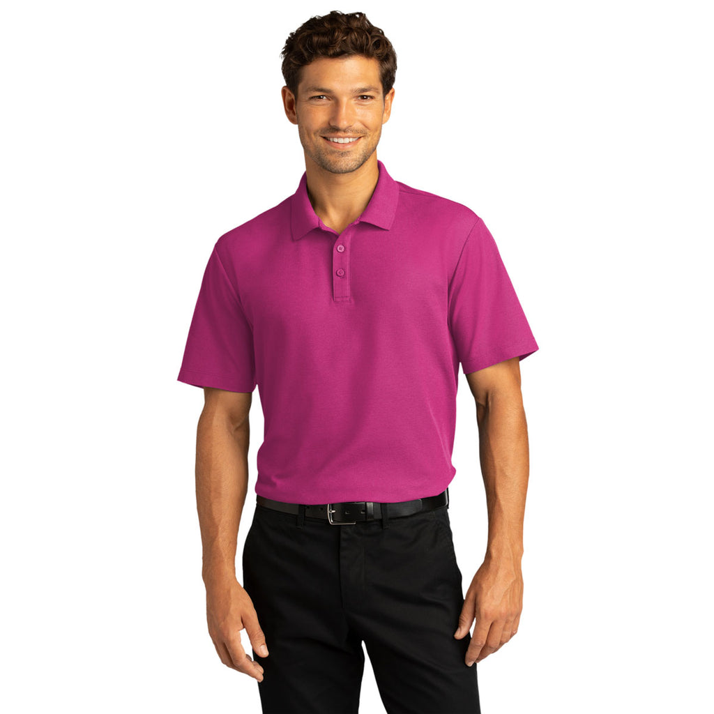 Port Authority Men's Wild Berry SuperPro React Polo