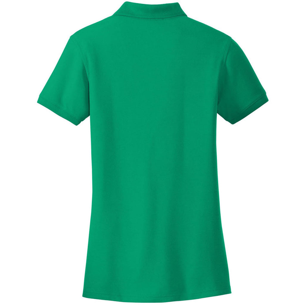 Port Authority Women's Bright Kelly Green Core Classic Pique Polo