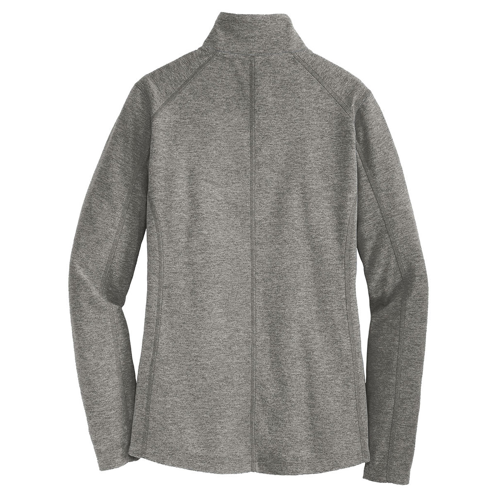 Port Authority Women's Pearl Grey Heather Microfleece Full-Zip Jacket