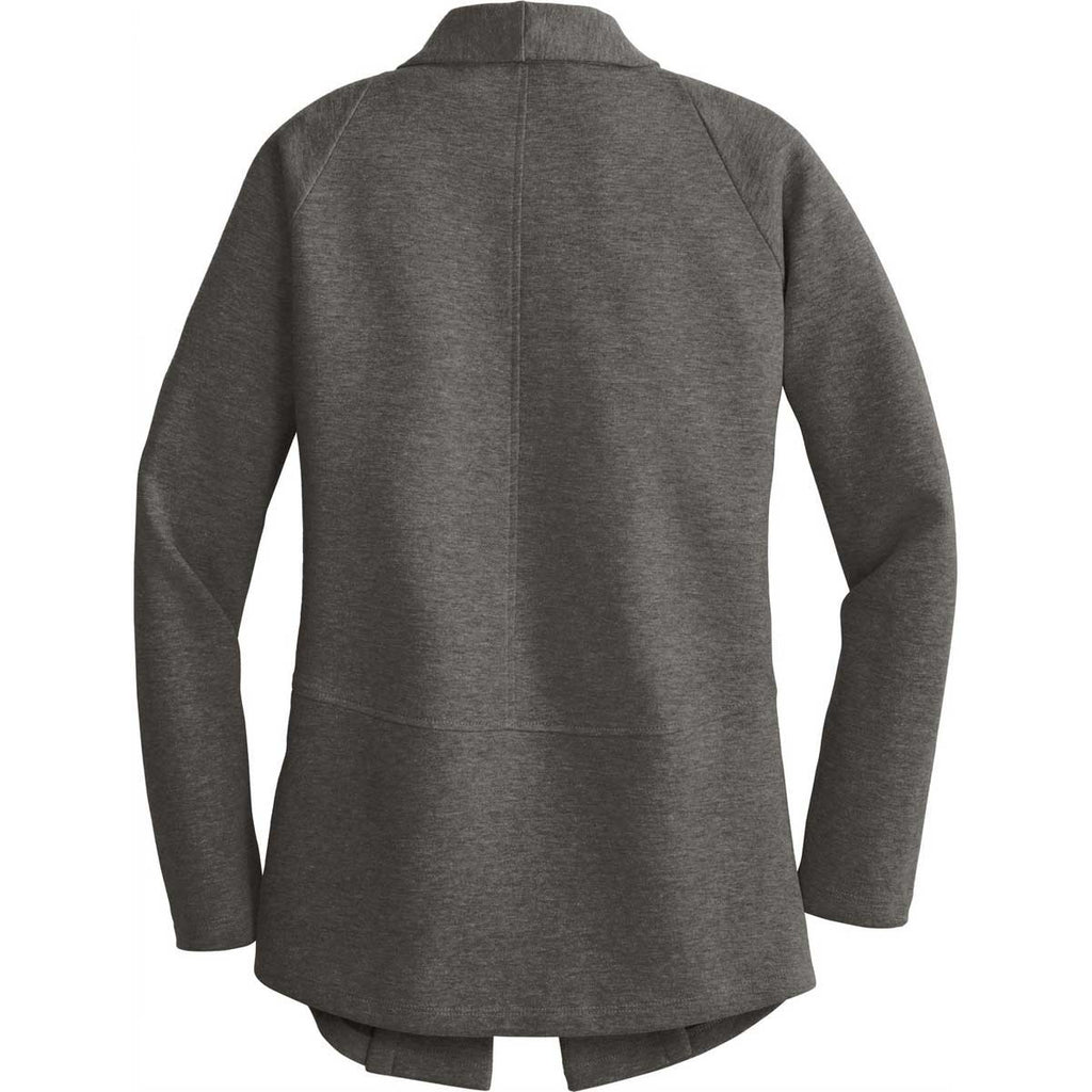 Port Authority Women's Charcoal Heather/Medium Grey Heather Interlock Cardigan