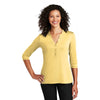 Port Authority Women's Sunbeam Yellow UV Choice Pique Henley