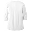 Port Authority Women's White UV Choice Pique Henley