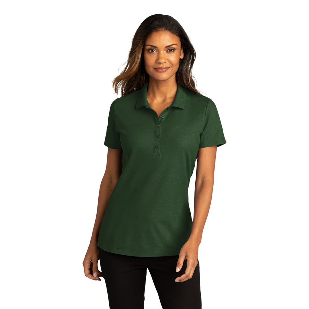 Port Authority Women's Dark Green SuperPro React Polo