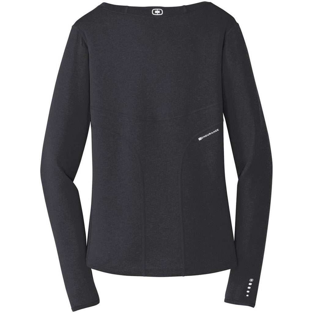 OGIO Endurance Women's Blacktop Long Sleeve Pulse Crew