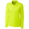 Clique Women's Hi-Vis Yellow Long Sleeve Spin Pique Polo