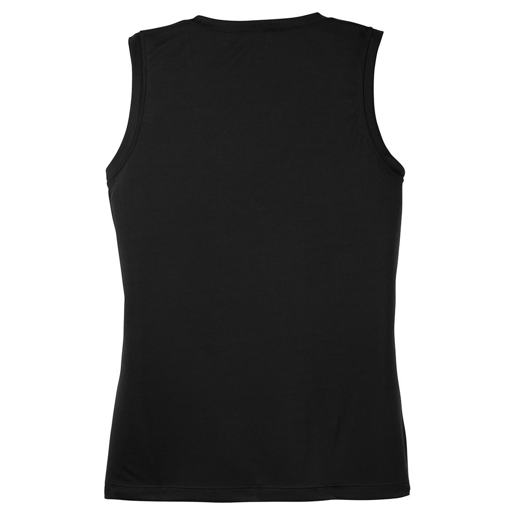 Sport-Tek Women's Black Sleeveless PosiCharge Competitor V-Neck Tee