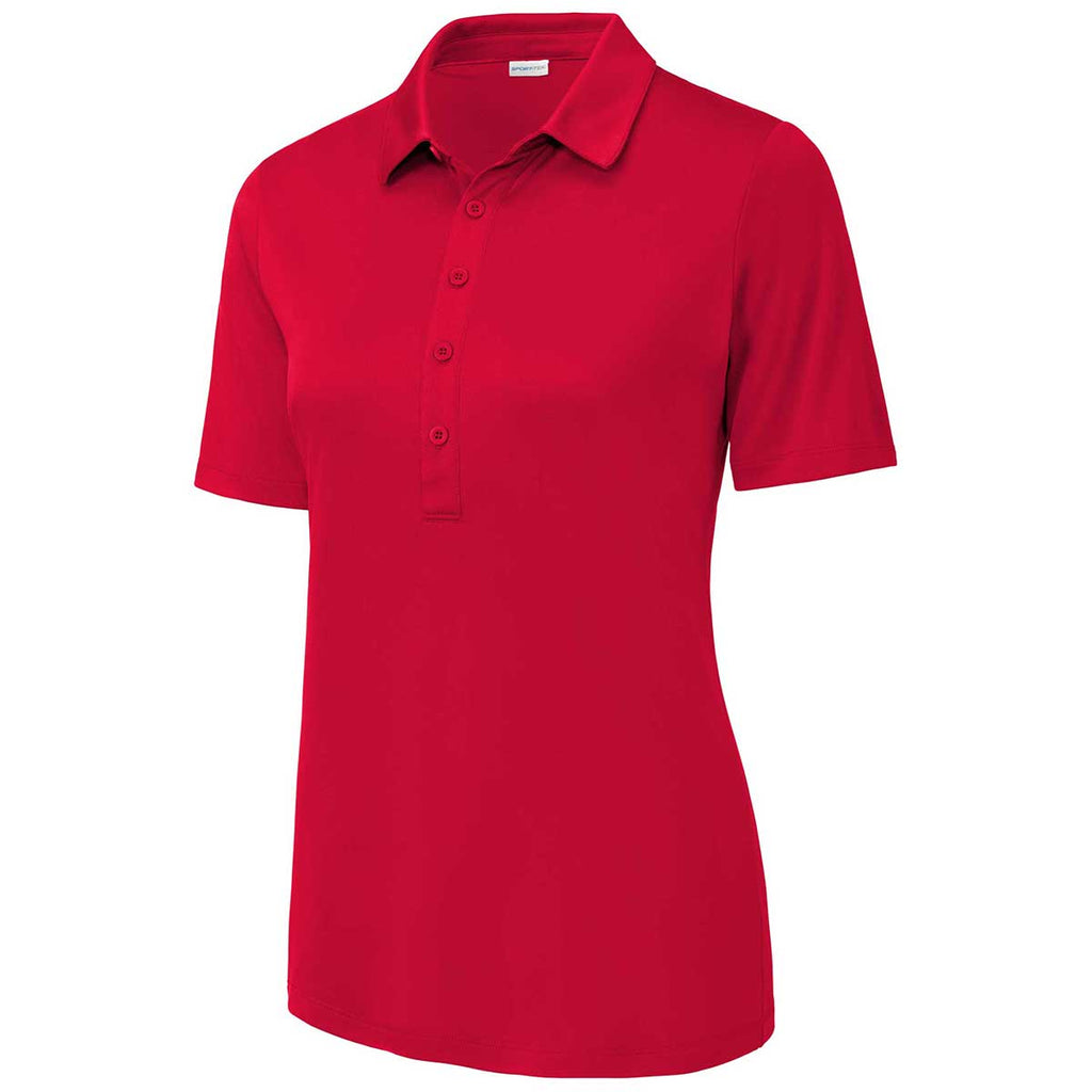 Sport-Tek Women's True Red Posi-UV Pro Polo