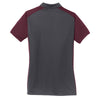 Sport-Tek Women's Iron Grey/Maroon Colorblock Micropique Sport-Wick Polo