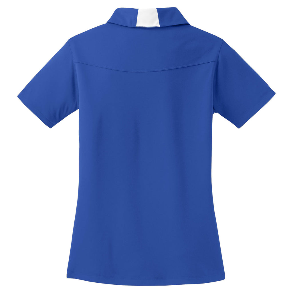 Sport-Tek Women's True Royal/White Side Blocked Micropique Sport-Wick Polo