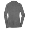 Port Authority Women's Medium Heather Grey Open Front Cardigan Sweater