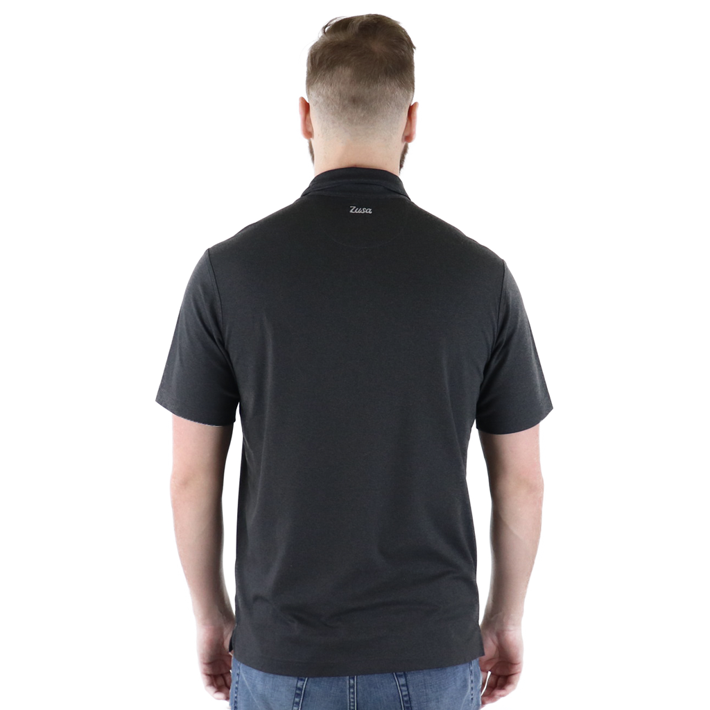 48-Hour Zusa Men's Charcoal Heather Itasca Polo