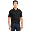 Harriton Men's Black Charge Snag and Soil Protect Polo