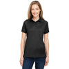 Harriton Women's Black Charge Snag and Soil Protect Polo