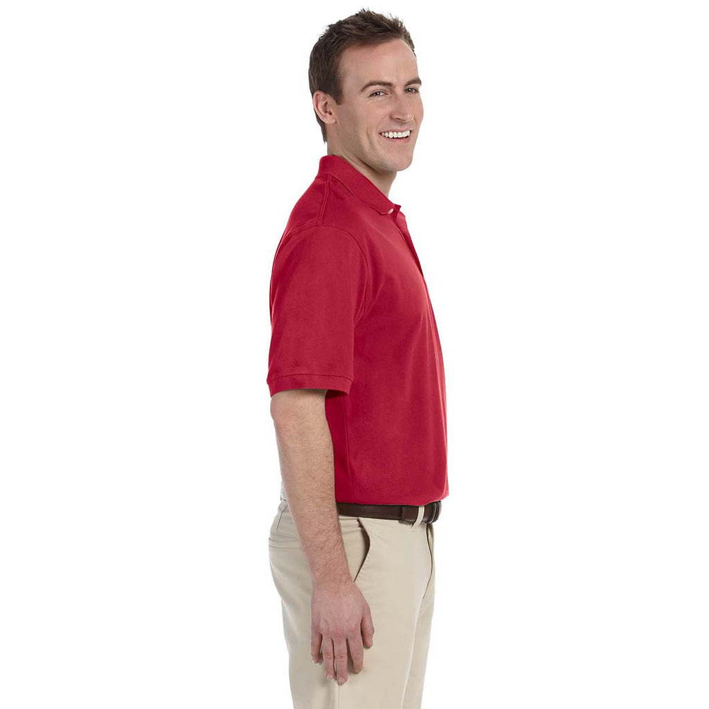 Harriton Men's Red 5.6 oz. Easy Blend Polo