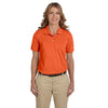 Harriton Women's Team Orange 5.6 oz. Easy Blend Polo