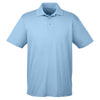 Harriton Men's Light Blue 4 oz. Polytech Polo