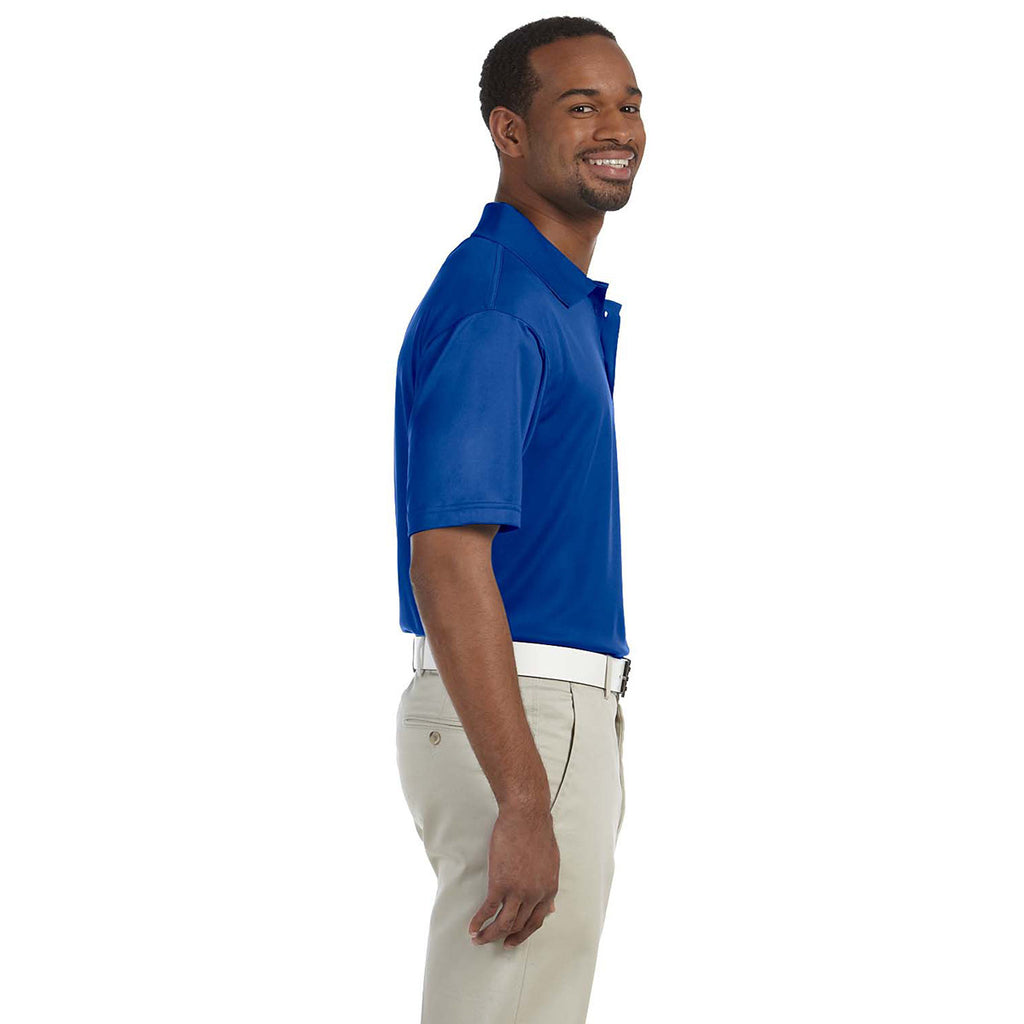 Harriton Men's True Royal 4 oz. Polytech Polo