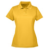 Harriton Women's Gold 4 oz. Polytech Polo