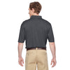 Harriton Men's Dark Charcoal Advantage IL Snap Placket Performance Polo