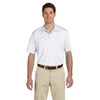 Harriton Men's White Micro-Pique Polo