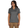 Harriton Women's Charcoal Micro-Pique Polo