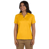 Harriton Women's Gold Micro-Pique Polo