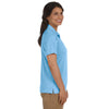 Harriton Women's Light Blue Micro-Pique Polo