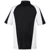 Harriton Men's Black/ White/ Dark Charcoal Advantage Snag Protection Plus Colorblock Polo