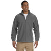 Harriton Men's Charcoal 8 oz. Full-Zip Fleece