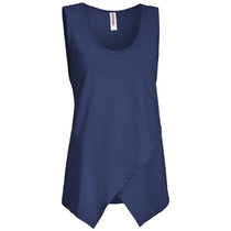 Expert Women's Navy American Moca Tie Front Tank