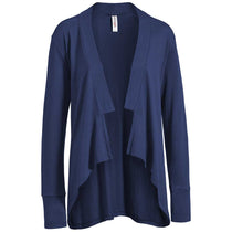 Expert Women's Navy American Moca Drape Front Cardigan
