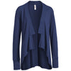 Expert Women's Navy American Moca Drape Front Cardigan
