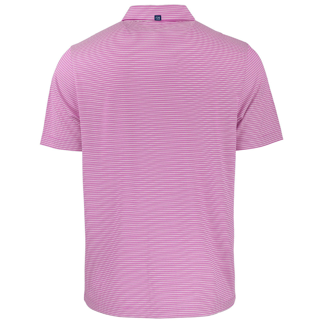 Cutter & Buck Men's Gelato/White Forge Eco Double Stripe Stretch Recycled Polo