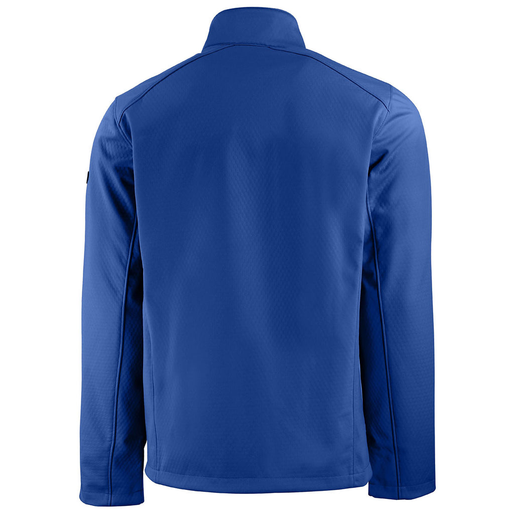 Cutter & Buck Men's Tour Blue Evoke Eco Softshell Recycled Full Zip Jacket