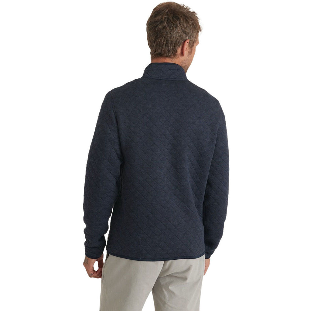 Marine Layer Men's Navy Heather Corbet Quilted Pullover