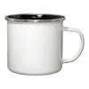 Jetline White 16.9 oz Iron & Stainless Steel Log Cabin Mug