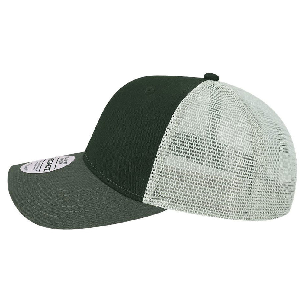 Legacy Black/Dark Grey/Silver Mid-Pro Snapback Trucker Cap