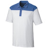 Clique Men's White/Sea Blue Parma Colorblock Polo