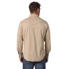 Wrangler Men's Tan Contrast Trim Western Two Snap Flap Pocket Shirt