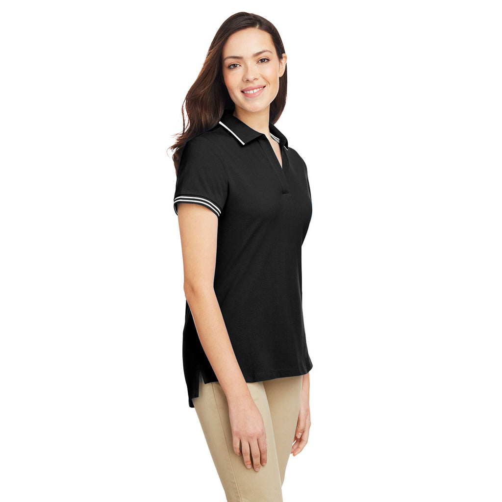 Nautica Women's Black Deck Polo