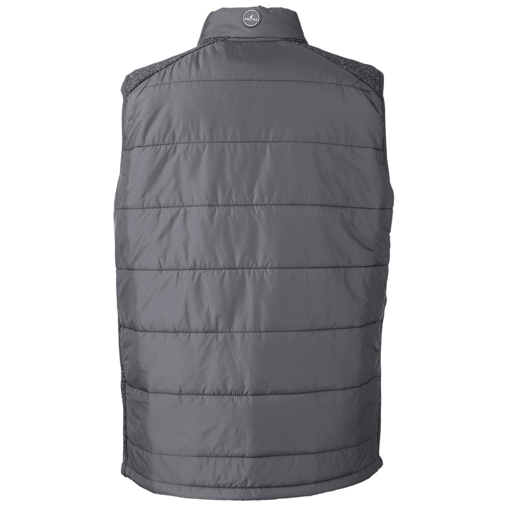 Nautica Men's Graphite/Graphite Heather Harbor Puffer Vest