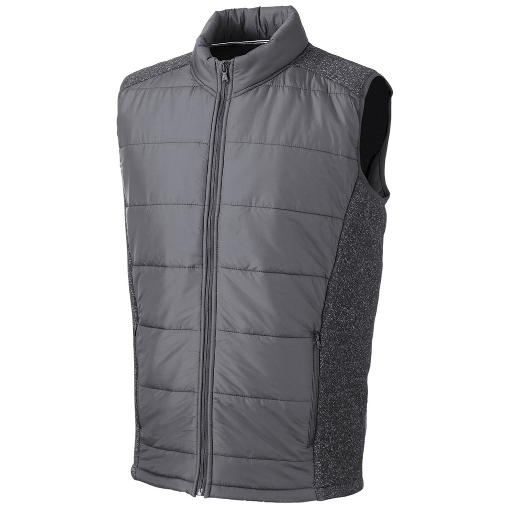 Nautica Men's Graphite/Graphite Heather Harbor Puffer Vest