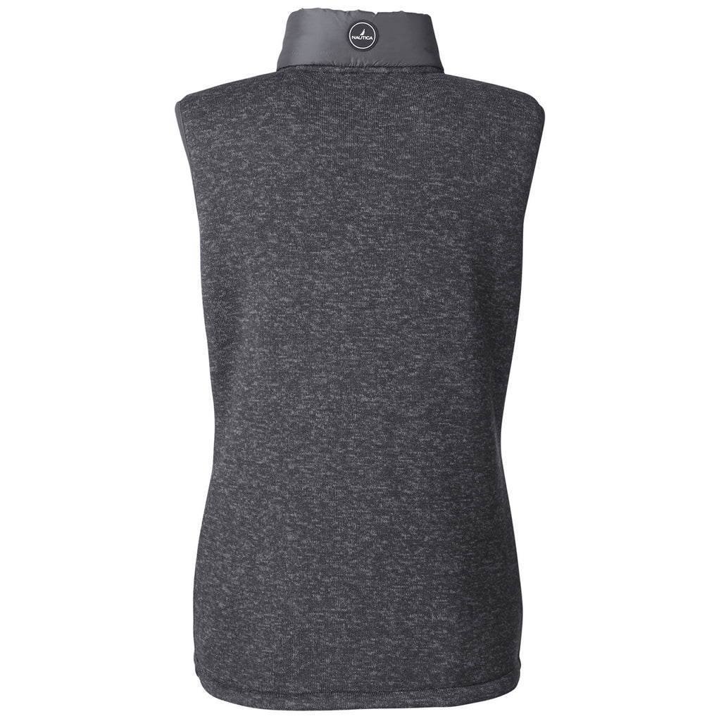 Nautica Women's Graphite/Graphite Heather Harbor Puffer Vest