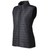 Nautica Women's Black/Black Heather Harbor Puffer Vest