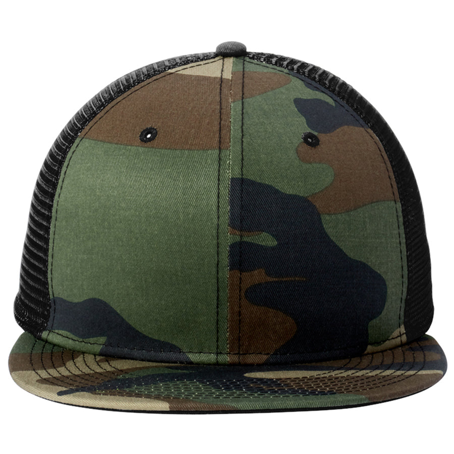 New Era Camo/Black Standard Fit Snapback Trucker Cap