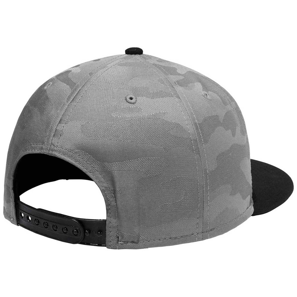 New Era Black/Rainstorm Grey Camo Camo Flat Bill Snapback Cap