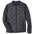 North End Men's Carbon/Black Heather/Black Pioneer Hybrid Bomber Jacket