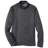 North End Men's Black Heather/Carbon Flux 2.0 Full-Zip Jacket