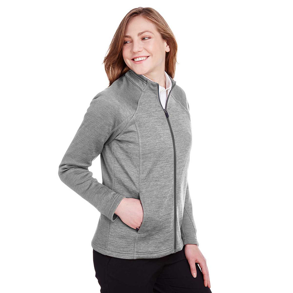 North End Women's Light Heather/Carbon Flux 2.0 Full-Zip Jacket